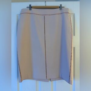 Ann Taylor Cream Pencil Skirt